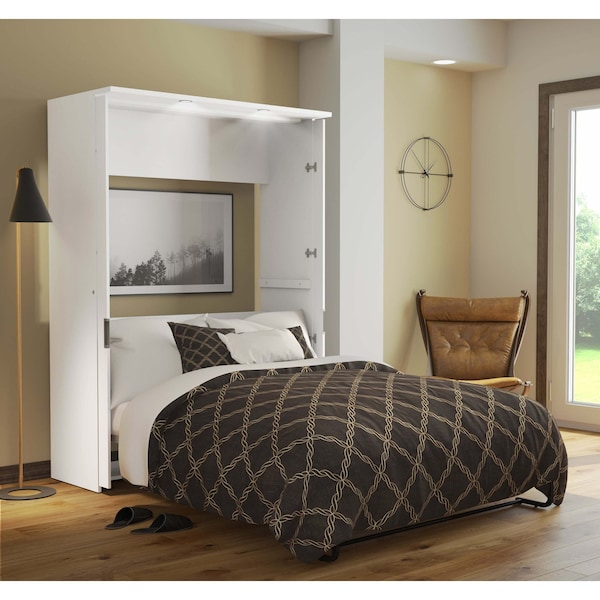 Lumina 59W Full Murphy Bed, White